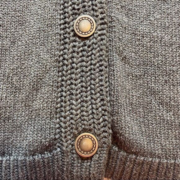 Woolrich Charcoal Gray Front Button Cardigan Size Large - Picture 8 of 14
